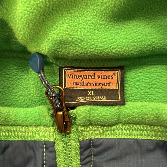 Vineyard Vines Mens Vest Fleece Full Zip Pockets Blue Size Xl - Picture 9 of 9